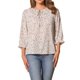 thumbnail image 1 of INSPIRE CHIC Blusa Boho Inspirada para Mujer con Estampado Floral, Cuello con Lazo, Manga 3/4, Tops Casuales M Beige Rojo, 1 of 6