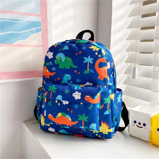 1pc Cute Children SchoolBags Dinosaur Rainbow Cartoon Kindergarten Backpack Book Bags Animals Boys Girls Book Bags Kids Primary Bag