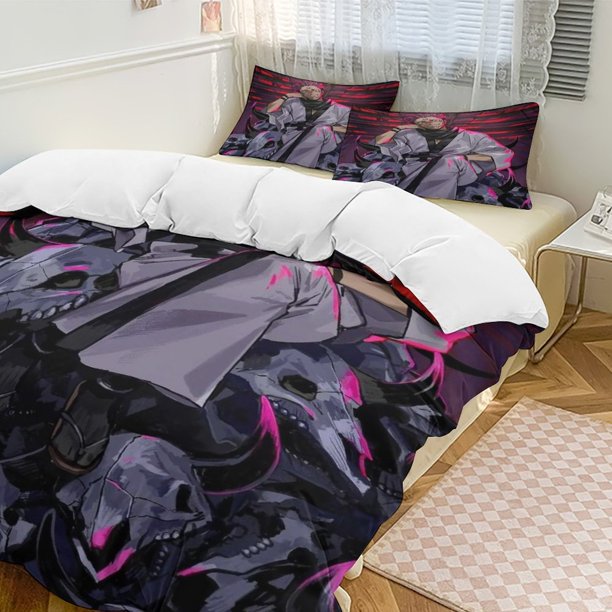 Jujutsu Kaisen Anime Home Bed 3-piece Set Classic Japanese Anime Polyester Wash Student Dormitory Set