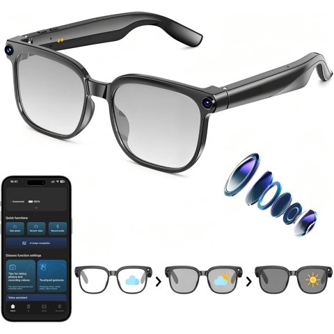 Osawalla - Gafas Inteligentes Con Cámara De 8 Mp Video 1080P