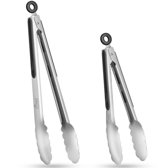 Juego De 2 Pinzas De Cocina De Acero Inoxidable 23 Cm Y 30 Cm