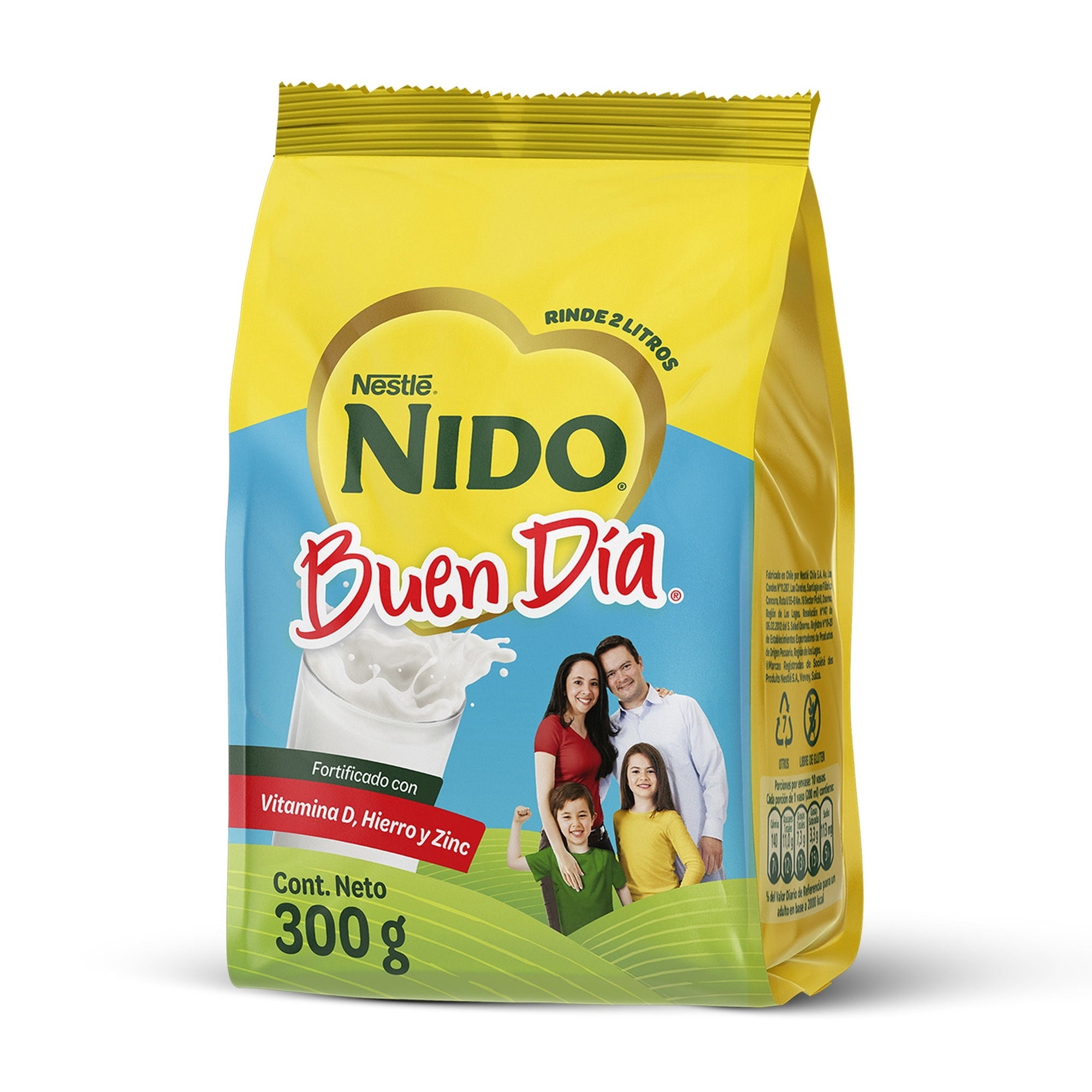 Leche En Polvo Entera Buen Día Bolsa 300 g Nido