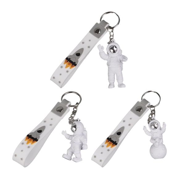 3 Uds Astronauta Llavero Bolsa Colgante Adorno Colgante Dibujos Animados Cartera Decoración Argent