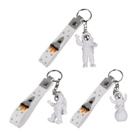 Bothyi - 3 Uds Astronauta Llavero Bolsa Colgante Adorno Colgante Dibujos Animados Cartera Decoración Argent