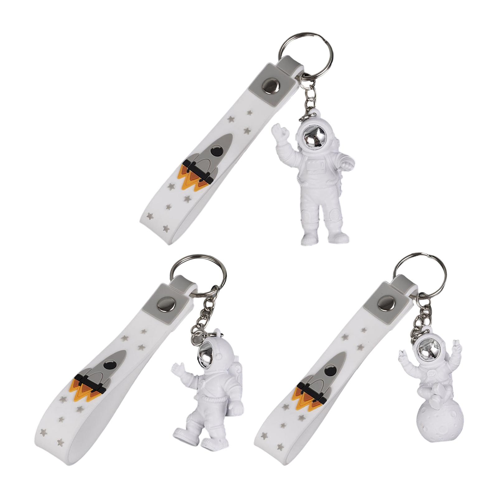 Bothyi - 3 Uds Astronauta Llavero Bolsa Colgante Adorno Colgante Dibujos Animados Cartera Decoración Argent