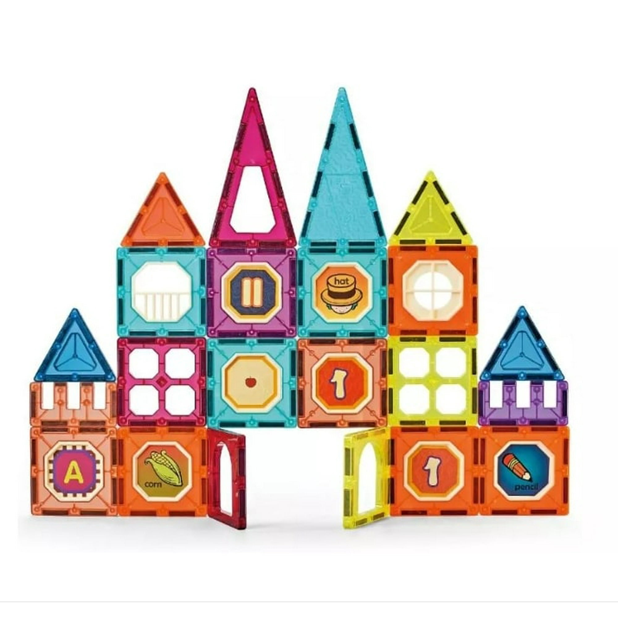 Genérico - Bloques De Construcción Magnético, Didactico Con 32 Piezas