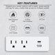 thumbnail image 2 of Adaptador de pared Merkury Innovations 2 AC 2 USB 3,1 A, 2 of 3