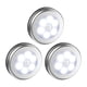 thumbnail image 3 of 3x Sensor De Movimiento Infrarrojo 6 Luz LED Luz De Noche De Pared Luz Blanca Plateada, 3 of 5