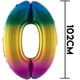 thumbnail image 2 of Lámina de aluminio para globo número 0-40, diseño divertido de arcoíris, 2 of 3
