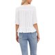 thumbnail image 3 of INSPIRE CHIC Blusa Bohemia para Mujer con Cuello de Lazo, Manga a Media Altura, Bordado de Ojales y Dobladillo con Volantes Peplum Blanco L, 3 of 6