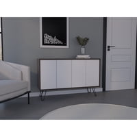 Tuhome - Buffet Vassel Café Y Blanco 75,6X117,1X38,6 Cm