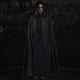 thumbnail image 5 of Capa con capucha para Halloween, 1 pieza, 140 cm, color negro, larga, para disfraz de bruja de Halloween, fiesta de cosplay., 5 of 7