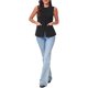 thumbnail image 2 of INSPIRE CHIC Chaleco de traje con cuello redondo para mujer, chaleco ajustado sin mangas con bolsillos XS Negro, 2 of 6