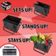 thumbnail image 3 of Bolsas de supermercado reutilizables, ¡ESO! Bolsa de compras negra, paquete de 4, 3 of 7