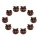 thumbnail image 1 of 10 Piezas De Metal Búho DIY Pulsera Conector Espaciador Cuentas De Encanto Bronce Púrpura, 1 of 5