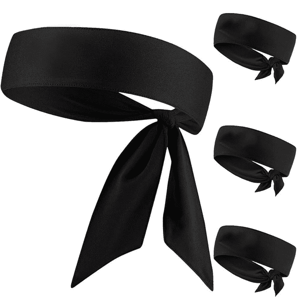 Cinta para la cabeza que absorbe el sudor, diadema con lazo, banda para el pelo para hombres, mujeres, niños y niñas, banda para el sudor ninja atlética, bandana pirata para tenis y entrenamiento.