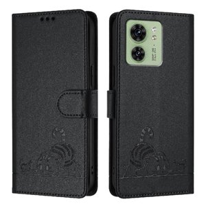 Funda Tipo Cartera Foxdock Para Motorola Edge 40 5G Con Soporte, Ranuras, Rfid, Diseño De Gato