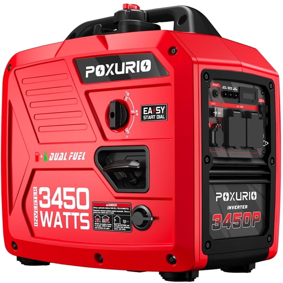 Generador inversor POXURIO 3450W Dual Fuel 6L 8.3h 120V