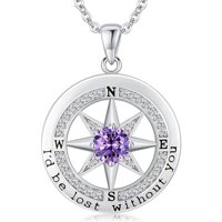Collar Heshpaws Compass Necklace Piedra De Nacimiento