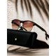 thumbnail image 5 of POLASUP GAFAS LENTES DE SOL Gafas de sol con montura negra y lentes marrones degradados, diseño clásico y elegante, 5 of 6
