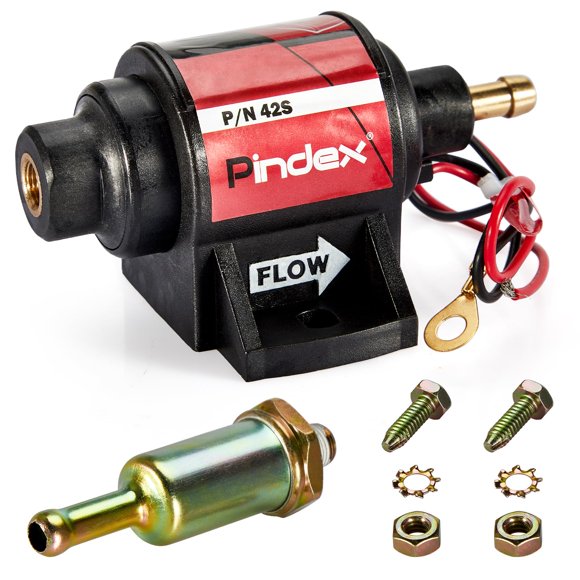 Bomba de combustible eléctrica universal Pindex 12V 28 GPH 90-110 L/H 2-3.5 PSI