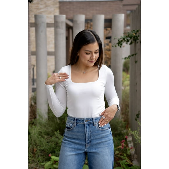 Body mujer manga larga Annhora Blanco - MM SHOP