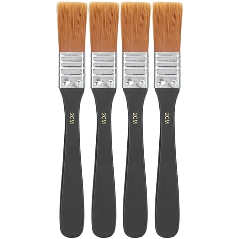 4 Pinceles De Nailon De 0,8 Pulgadas, Herramientas Profesionales Para Artistas Para Gouache, Acrílicos, Pintura Al Óleo