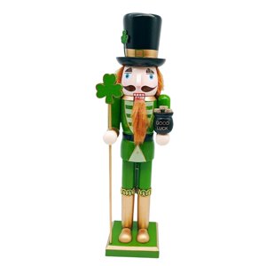 Magideal - Figura De Cascanueces De Madera De 15 Pulgadas Para El Día De San Patricio, Adorno Decorativo De Escritorio Para Festivales, Fiestas, Decoración De In Estilo B