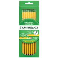 Lápices Ticonderoga En Caja De Madera, 2 Hb, Amarillo Suave, 10 Unidades