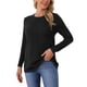 thumbnail image 4 of INSPIRE CHIC Suéter de Punto de Cable Cómodo para Mujer Otoño Invierno, Ajuste Holgado, Cuello Redondo Casual, Talla M, Negro, 4 of 6