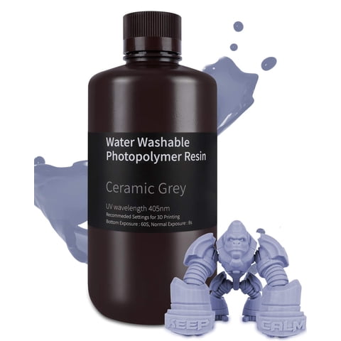 Impresora 3D De Resina Elegoo, Lavable En Agua, 405 Nm, Color Gris Curado, 1 Litro