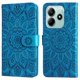 thumbnail image 3 of Funda tipo cartera FOXDOCK para Xiaomi Poco M7 Pro 5G , diseño girasol en relieve, cuero PU, cierre magnético, soporte y tarjetero, 3 of 5