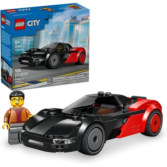 LEGO City Auto EV Supercar 60486 Rojo Negro 5