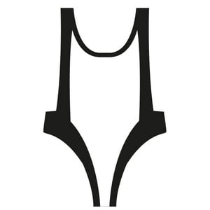 Samia - Traje De Baño Costados Rebajados Blanco Y Negro L