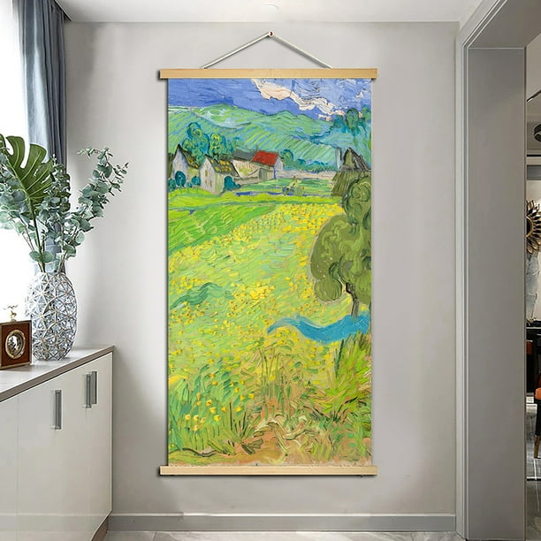 1pc, Canvas Wall Art, Landscape Oil Painting Canvas Spray Painting For Living Room Bedroom Study Decoration, Holiday Gift, 19*39inch