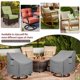 thumbnail image 3 of Fundas para Sillas de Patio okcool 600D Impermeables Paquete de 2 Gris, 3 of 7
