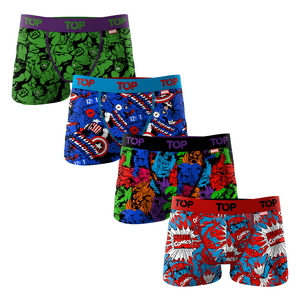 Bóxer Niño Algodón Marvel Pack 4 C15 Top