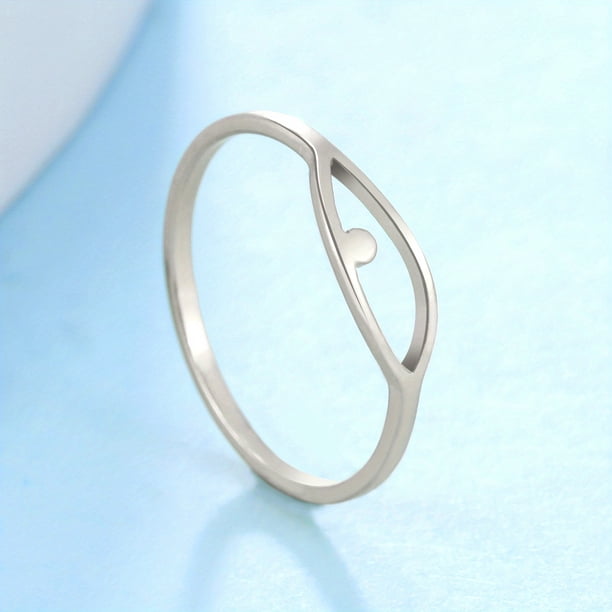 1pc Stylish Men's Eye Ring - Stainless Steel/Golden Color Finger Rings for Party and Valentine's Day Gift