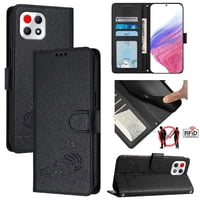 Funda Tipo Cartera Foxdock Para T-Mobile Revvl 7 Con Soporte, Ranuras, Rfid, Diseño De Gato