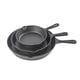 thumbnail image 1 of Juego de sartenes de hierro fundido Commercial CHEF, 3 piezas, 20 cm, 25 cm, 30 cm, 1 of 3