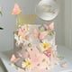 thumbnail image 1 of Decoración de pastel de mariposa, Decoración de pastel de mariposa de oro metálico de feliz cumpleaños, Decoración de pastel de feliz cumpleaños, 1 of 7