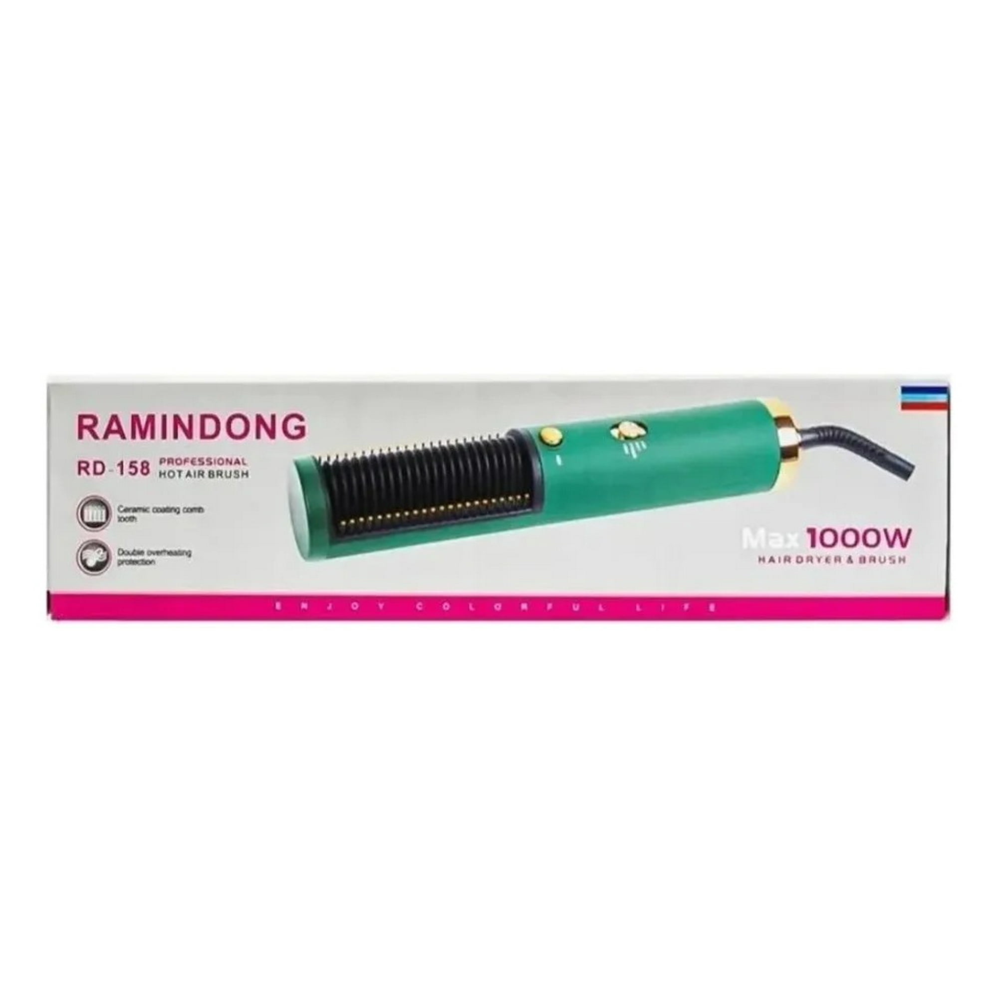 Genérico - Cepillo Secador, Alisador 2 En 1