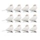 thumbnail image 2 of 12 Uds. Mini Pájaros Artificiales Decorativos De Espuma Brillante Para Manualidades Jardín Blanco, 2 of 5