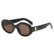 thumbnail image 1 of Gafas de sol con montura ovalada retro, gafas de sol de tendencia de moda que combinan con todo, hechas de PC, 1 of 5