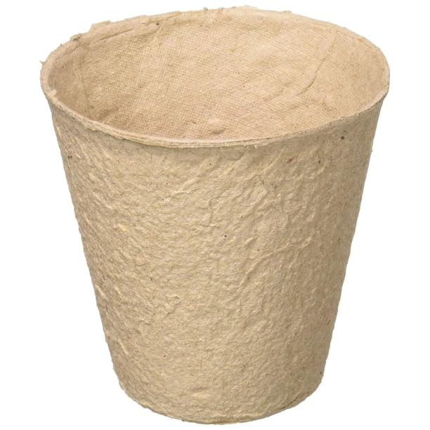 Macetas redondas de fibra de 3 pulgadas de Plantation Products, 15 unidades, biodegradables