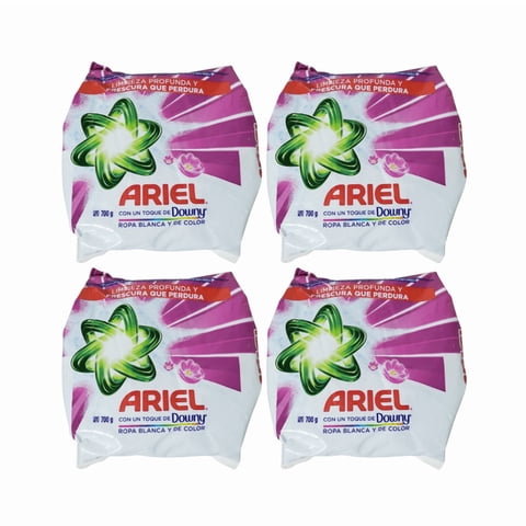 Pack 4 Unidades Detergentes En Polvo Ariel Downy 700Gr