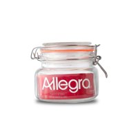 Allegra - Frasco De Vidrio Con Tapa Hermética 500Ml Transparente