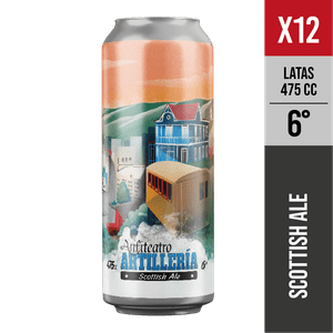 Anfiteatro - Pack X12 Artillería, 6° (Scottish Ale) - Cerveza Artesanal Valparaiso - 475 Ml