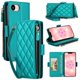 thumbnail image 2 of Para iPhone 17e / iPhone 16e Funda Tipo Billetera con Bloqueo RFID, Funda de Teléfono Tipo Bolso Cruzado con 9 Ranuras para Tarjetas, Bolsillo con Cierre y Correa Desmontable, Verde, para iPhone 17e, 2 of 9