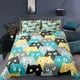 thumbnail image 1 of x2315 Bed SheetsCat Duvet Cover Polyester Pattern with Hipster Playful Feline Characters, Decorative Piece Twin Bedding Set with Pillow Sham 3-Piece Bedding Set (1 Duvet Cover + 2 Pillow Shams) nj23, 1 of 5